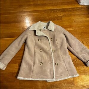 GAP suede coat Tan Double-Breasted Coat